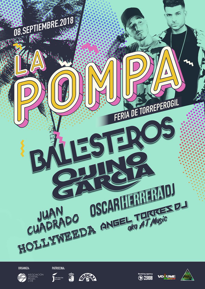 Torreperogil's tweet photo. #JUVENTUD | Fiesta LA POMPA en la #Feria de #Torreperogil, ya puedes adquirir tus entradas en la CASA DE LA JUVENTUD Y EN EL AYUNTAMIENTO DE TORREPEROGIL. #NosVamosDeFeria #LAPompa https://t.co/EFvl0dyFfQ