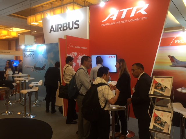 ATRaircraft's tweet photo. Last day at #APATS2018! Come and meet us at booth n°209! 😀 #ATRLeads #ATR42 #ATR72 #avgeeks https://t.co/CfFP86mmCM