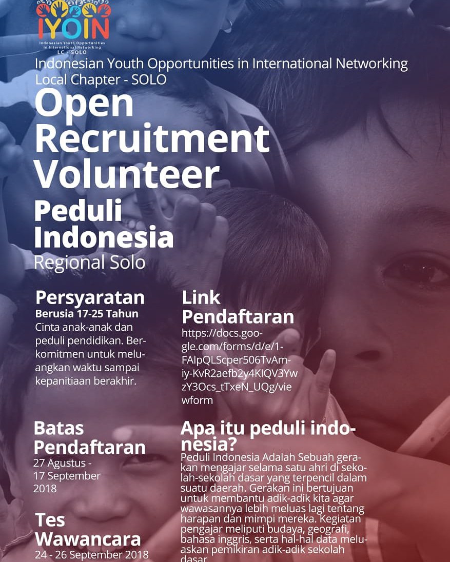 IYOIN National On Twitter Open Recruitment Volunteer Peduli Solo