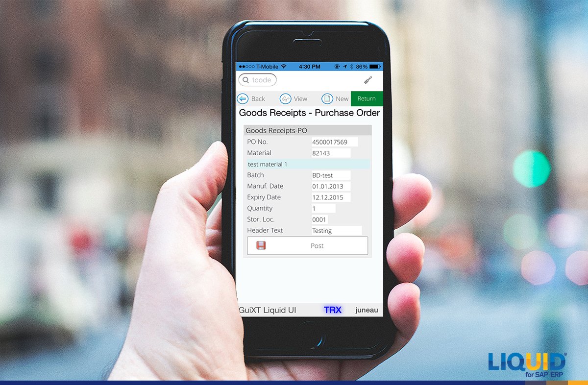 LiquidUI's tweet image. Now get portable @SAP access with barcoding to swiftly generate a purchase order or quickly change quantity during material transfer from anywhere in the warehouse. Only with @LiquidUI. #LiquidUIWM liquid-ui.com/wm | @SAPPHIRENOW #ASUG2018