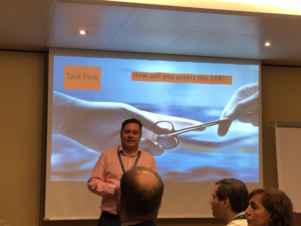 PaulBSLai's tweet image. Wonderful workshop on Entrustable Professional Activities by Craig Mcllhenny #EPA#AMEE2018#SurgEd