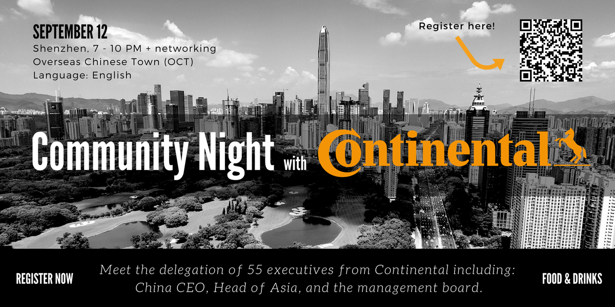 I'm hosting 55 executives from Continental including their China CEO, Head of Asia, and management board in #Shenzhen in 2 weeks!

Scan to QR code and join me. 💪💪

#yourchinaguy #China