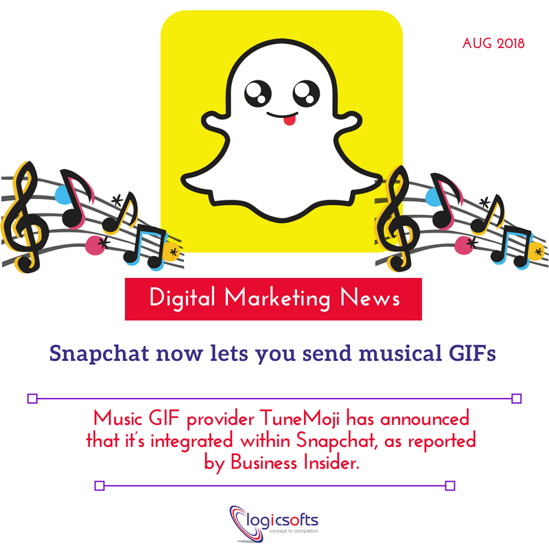 logicsoftsuk's tweet photo. #Snapchat now lets you send #musical #GIFs

#DigitalMarketingNews #DigitalMarketing #socialmediamarketing #TechNews #OnlineBusinesses #startups #SEO #SMM #Tweet #tips #SocialMedia #DigitalTransformation #logicsofts https://t.co/JsRbJtij5f