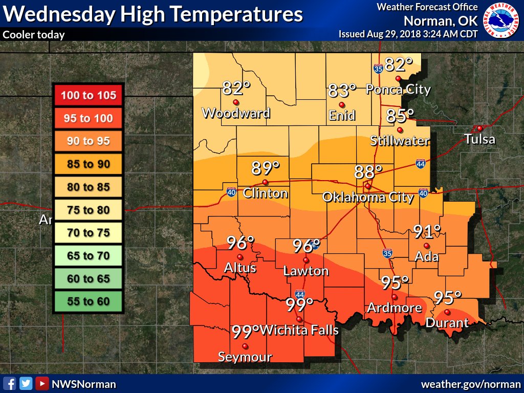 NWS Norman on Twitter "Rain chances will continue across much of the