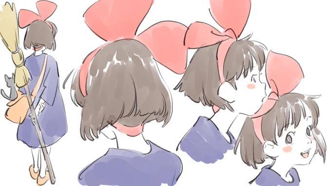 キキのうなじからチラッと見える赤いリボンが好き・・・(たまに見えるくらいが良き) 