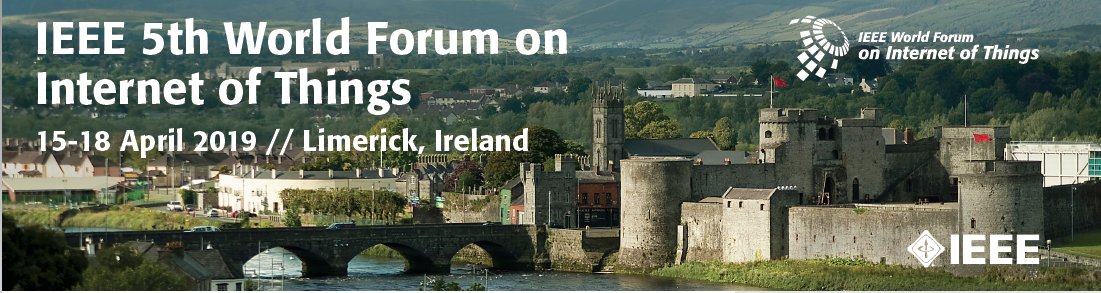 pcor's tweet image. Only two months left to submit a paper to WF_IoT held in Limerick, Ireland; April 2019; @IEEEIoT @ieeewoi @ieeecesoc @ieeeusa @ieeeukroi @ieeer8today @ieeer8 @IoTAppsLab @IIConsortium @Inteliot @VodafoneIoT cfp: bit.ly/WF_IoT19cfp
main website: wfiot2019.iot.ieee.org