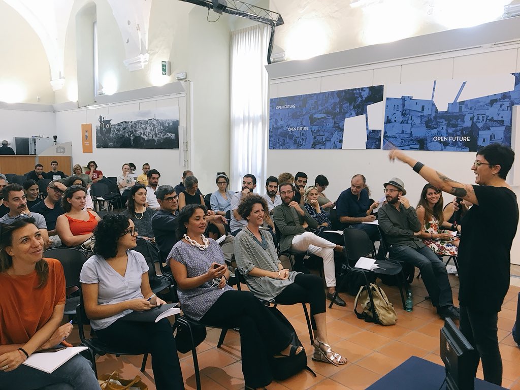 Matera2019's tweet photo. Il processo di cocreazione continua con la condivisione delle best practice sulla comunicazione e sulla produzione degli eventi del programma culturale di #Matera2019 insieme alla scena creativa lucana! #CoMatera2019 #openfuture https://t.co/Pnd25SHiUM