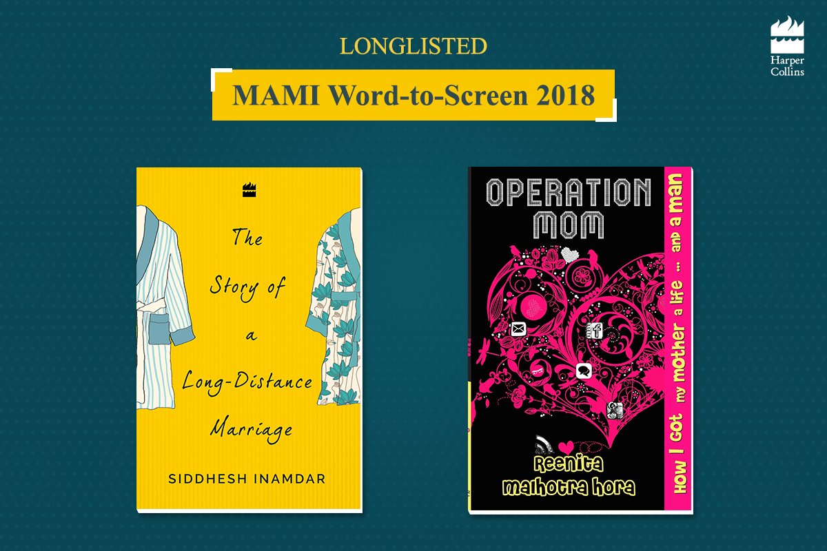 We're delighted to announce that our book #HowIBecameAFarmersWife by <a href="/yashodharalal/">Yashodhara Lal</a> has been shortlisted for the MAMI Word-to-Screen Award 2018 &amp; #TheStoryOfALongDistanceMarriage by <a href="/inamdarsiddhesh/">Siddhesh Inamdar</a> &amp; #OperationMom by @Reenymal have been longlisted for the same.
<a href="/MumbaiFilmFest/">MAMI Mumbai Film Festival</a>