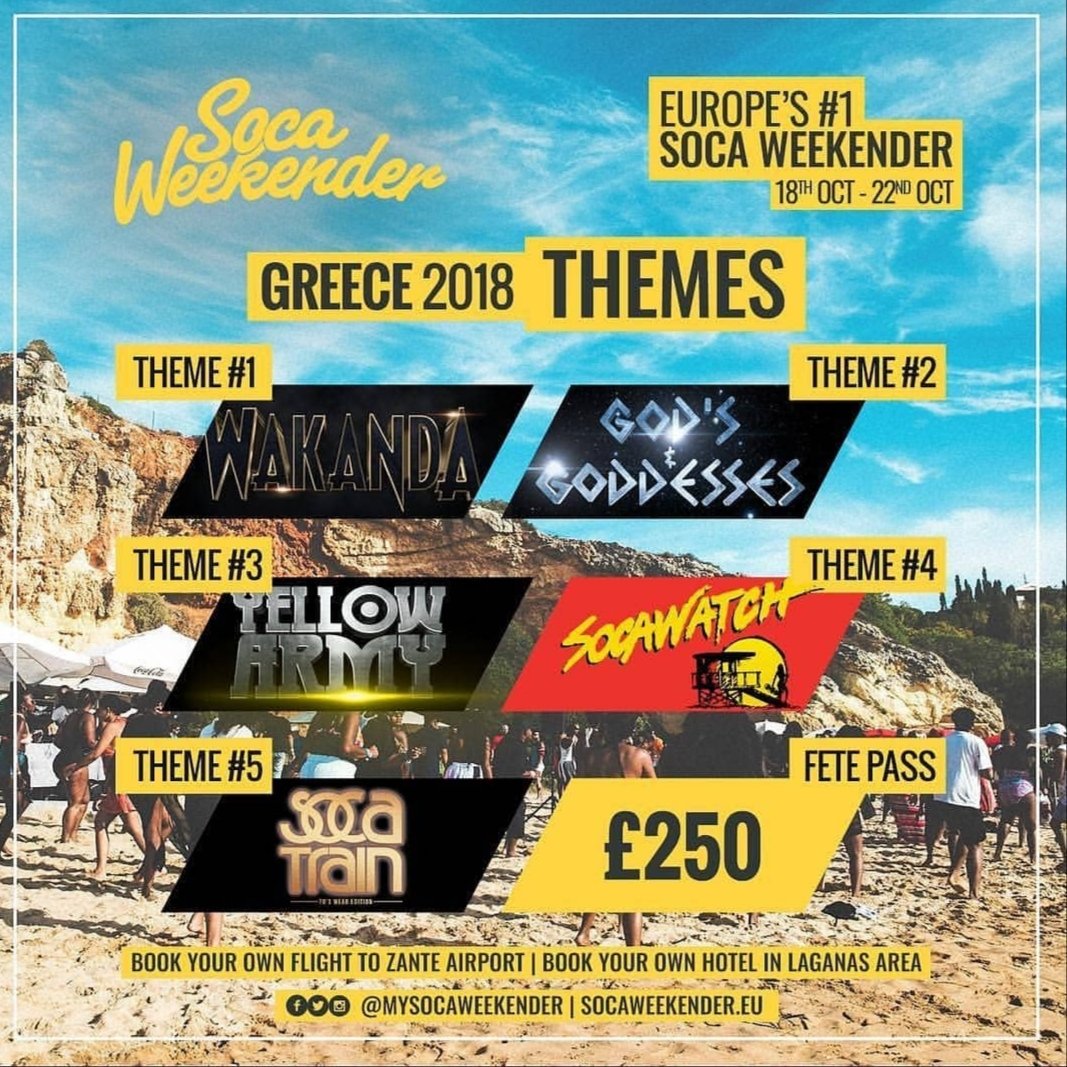 socawkndr's tweet photo. NHC is over for another year but the party nah stop yet!!!
#SocaWeekender is fast approaching 💃🏽💃🏽
Fete passes are still available at https://t.co/7bdDJgtINY
Grab them QUICK!
#SocaWeekender2018
#UltimateWeekender https://t.co/Epk54btNuf