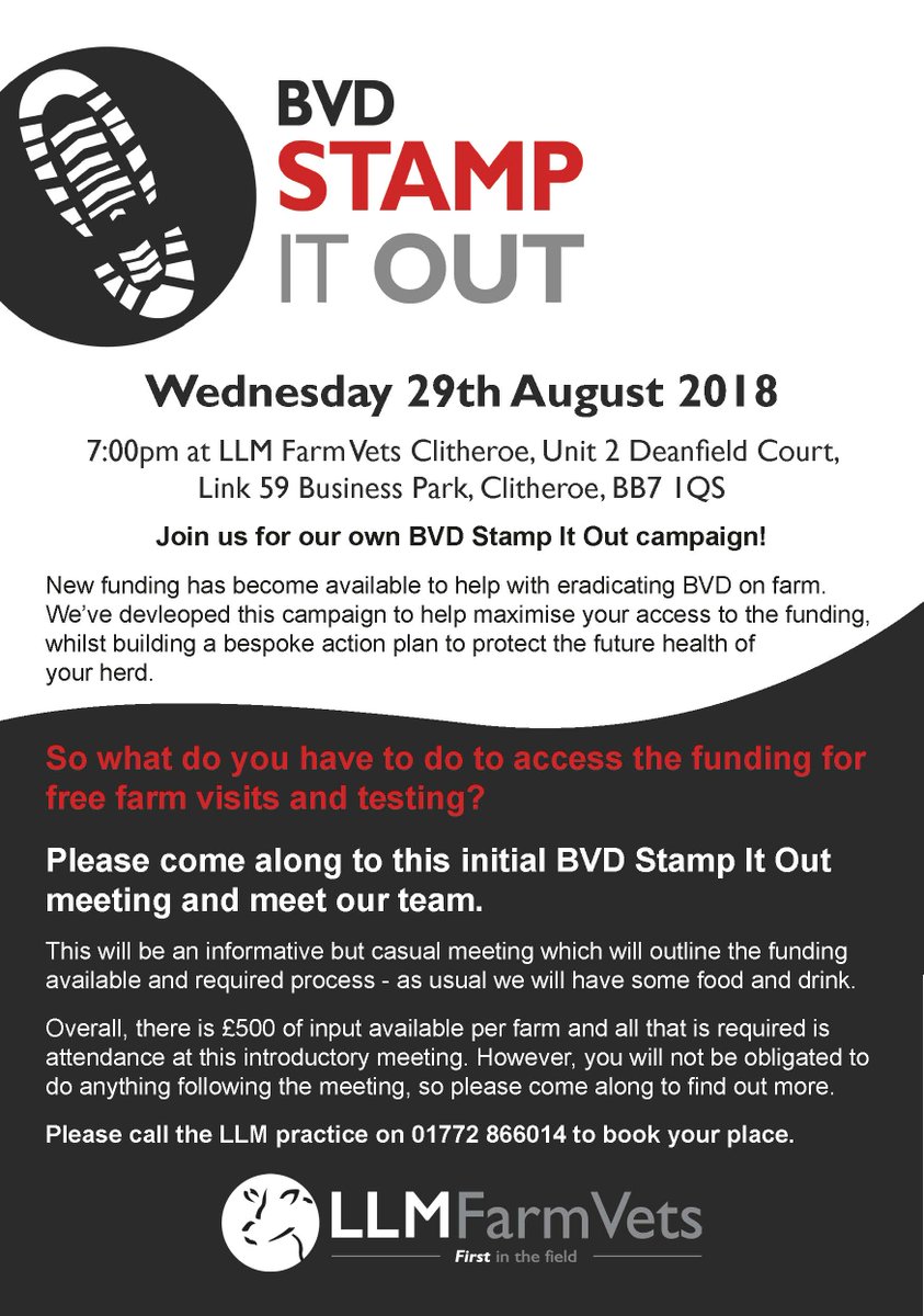 #BVDStampItOut meeting tonight @ LLM Clitheroe - please call the office if you're coming!
