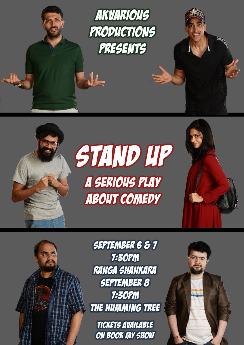 Kashinbaba's tweet photo. Performing in #Bangalore for the first time. 
#Akvarious presents one night in the lives of various #Comics and their battle with that ultimate question - What's so #Funny ? 
#AaoNaHummeHasaoNa #PatanjaliPublic #MayaJaalKareBehaal 
#SetTheBarOmkar https://t.co/Fo4jZmfD1K