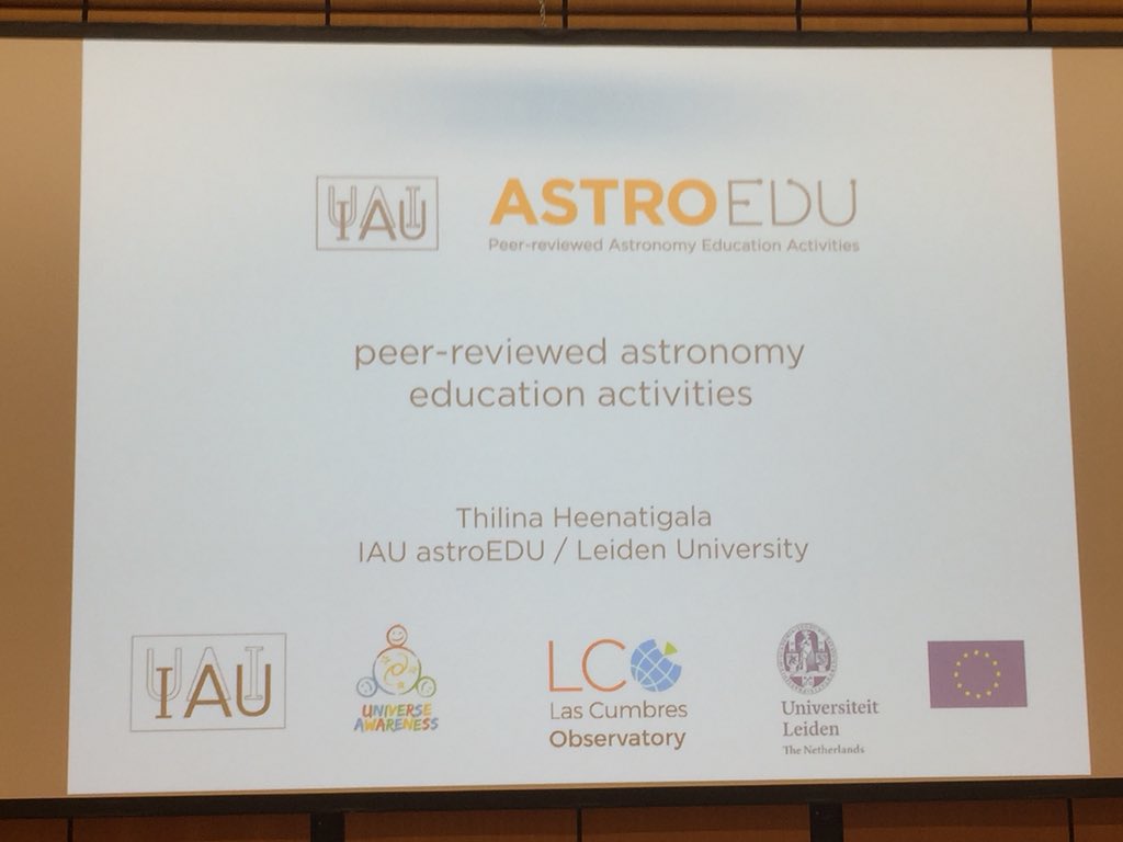 Excellent source if peer reviwed astro activities. <a href="/IAUastroEDU/">astroEDU</a> #IAU2018 astroedu.iau.org