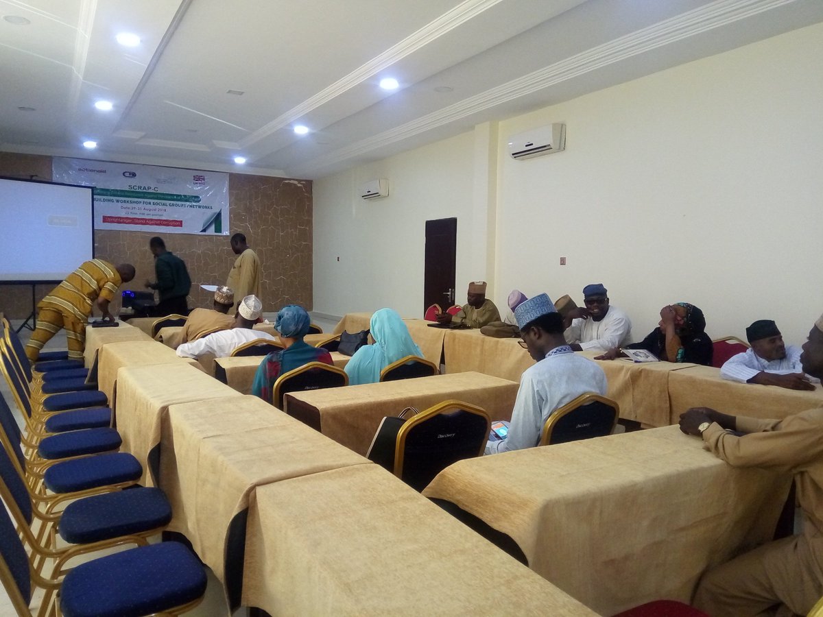 CDDWestAfrica's tweet image. @ the Capacity Building Workshop for social groups/ networks in #Kano. We are all set to explore why social audit is important to the #Nigerian Society.
#ScapC
