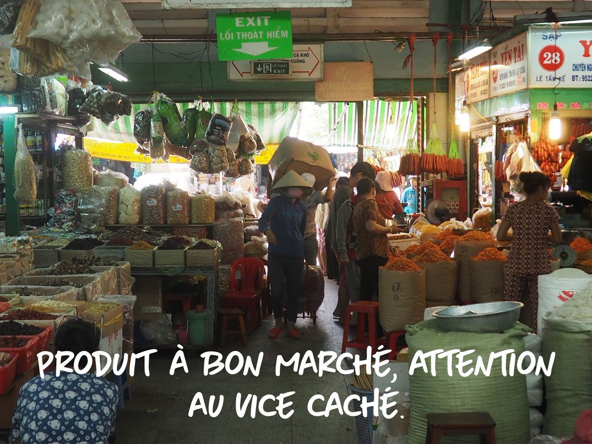 Rues d'Asie (@ruesdasie) on Twitter photo #MERCREDISAGESSE
Proverbe vietnamien : Produit à bon marché, attention au vice caché.
Un proverbe à retenir lors d'une session shopping au Vietnam !
<a href="/MrProverbe/">Mr Pro Verbe</a> <a href="/ProverbeDuJour_/">Proverbe & Citation</a> <a href="/CitationFR/">Citation & Proverbe™</a> <a href="/leproverbe_fr/">Le Proverbe .fr</a> #MERCREDISAGESSE
Proverbe vietnamien : Produit à bon marché, attention au vice caché.
Un proverbe à retenir lors d'une session shopping au Vietnam !
<a href="/MrProverbe/">Mr Pro Verbe</a> <a href="/ProverbeDuJour_/">Proverbe & Citation</a> <a href="/CitationFR/">Citation & Proverbe™</a> <a href="/leproverbe_fr/">Le Proverbe .fr</a>