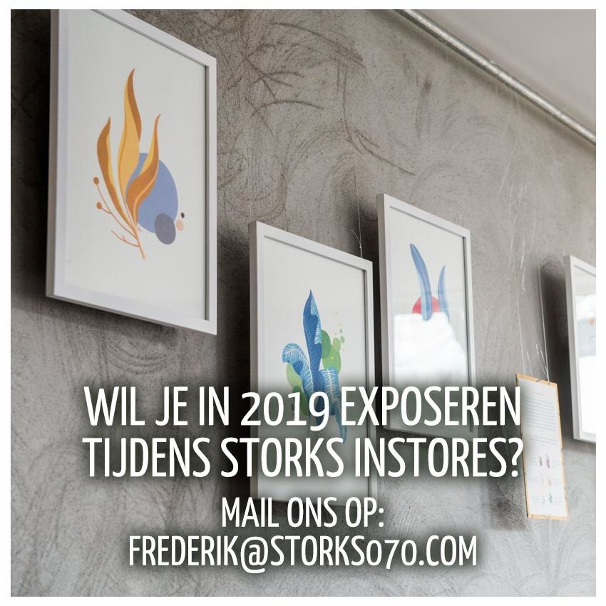 storks070's tweet image. GEZOCHT! Kom je uit #DenHaag en wil je exposeren tijdens @Storks070 Instores in 2019? Stuur een e-mail naar #FrederikKlanberg op frederik@storks070.com en wellicht hangt jouw werk volgend jaar op één van de leukste plekken in #DenHaag...