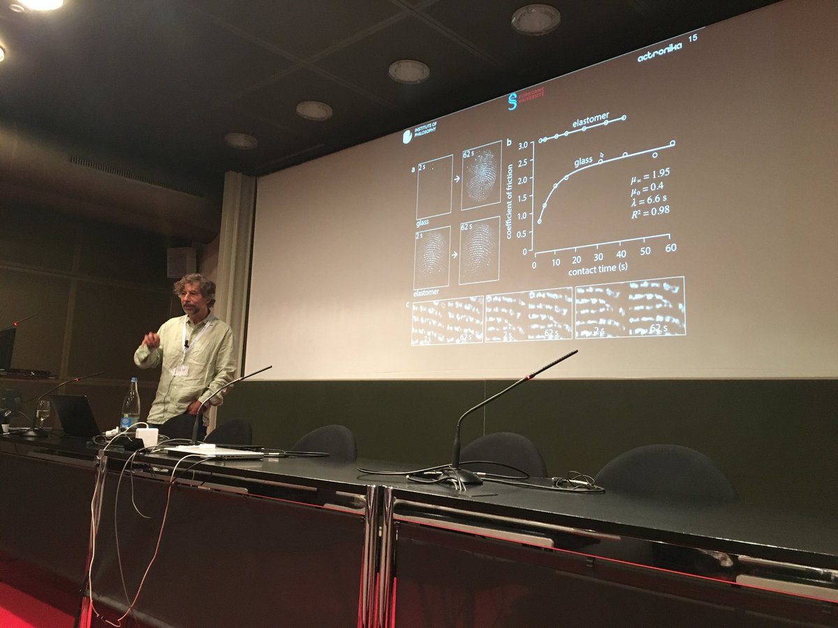 RELabETHZ's tweet photo. Vincent Hayward from @Sorbonne_Univ_ and @UoLondon on why we like pens with rubber coating and why they are not made of glass #HBTConference #somatosensation https://t.co/9nZPzy4I6i