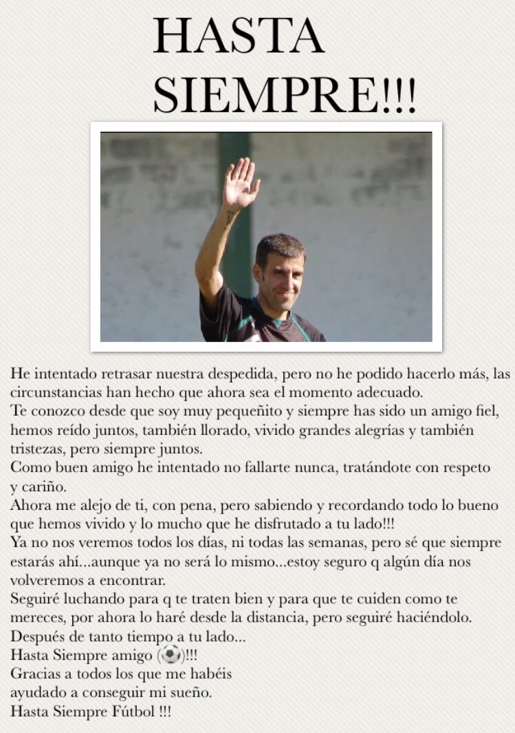 HASTA SIEMPRE AMIGO (⚽️)...
