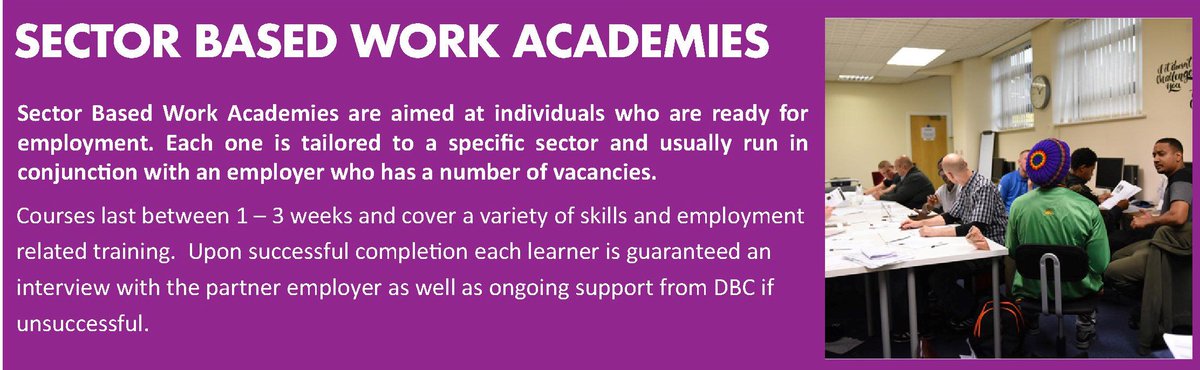 Derbybusco's tweet photo. Our #SectorBasedWorkAcademies are a fantastic way to boost your chances of employment 👏 Not only are there a number of vacancies available but you are also GUARANTEED an interview 🤝 Get in touch for information on future SBWA📱💻#DreamBig #GoingPlaces https://t.co/uLj2cqQ3kK