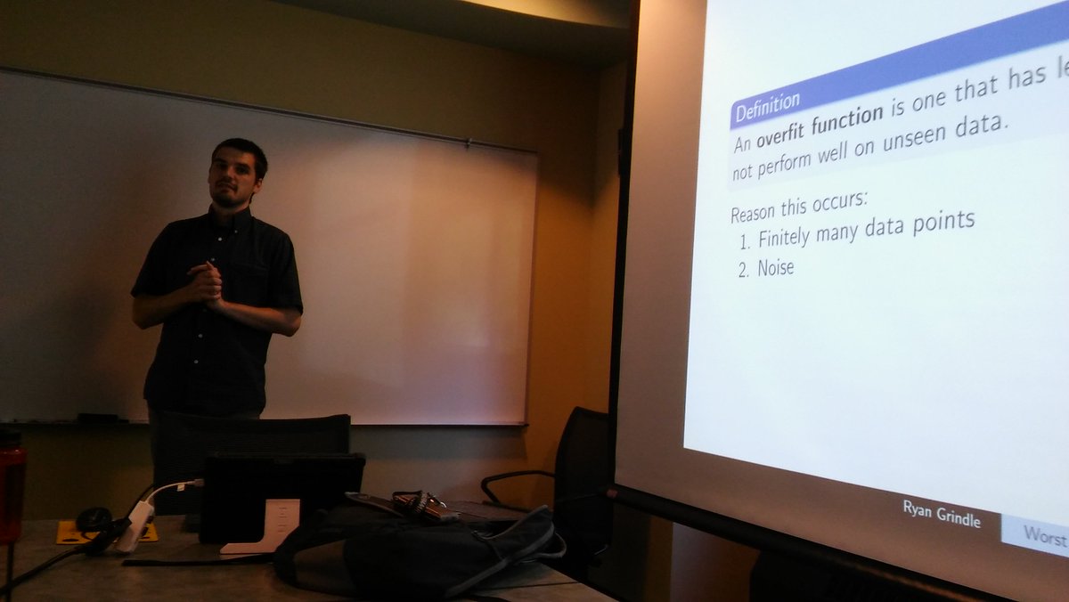DoctorJosh's tweet image. Big congratulations to @uvmvermont Masters student Ryan Grindle, who successfully defended his Masters thesis on regularizing #GeneticProgramming! Ryan is now continuing his PhD with Prof. Jim @bagrow and myself. #MoreScienceToCome...