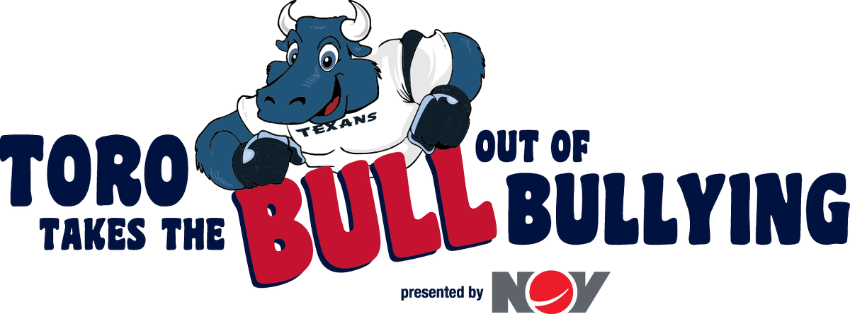 NOVGlobal's tweet photo. We’re partnering with the @HoustonTexans to send @TexansTORO1 to five #HTX elementary schools to stop #bullying. Vote for a school here: https://t.co/PUGdkb7Xhy. Voting ends September 6. https://t.co/wiL4f2FLKi