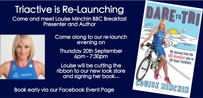 runswimtri's tweet photo. Come and join us at our Re-Launch evening and meet BBC Breakfast Presenter and Author Louise Minchin #triactive #louiseminchin https://t.co/IWtWNMQUpF https://t.co/i2av9OWDbW