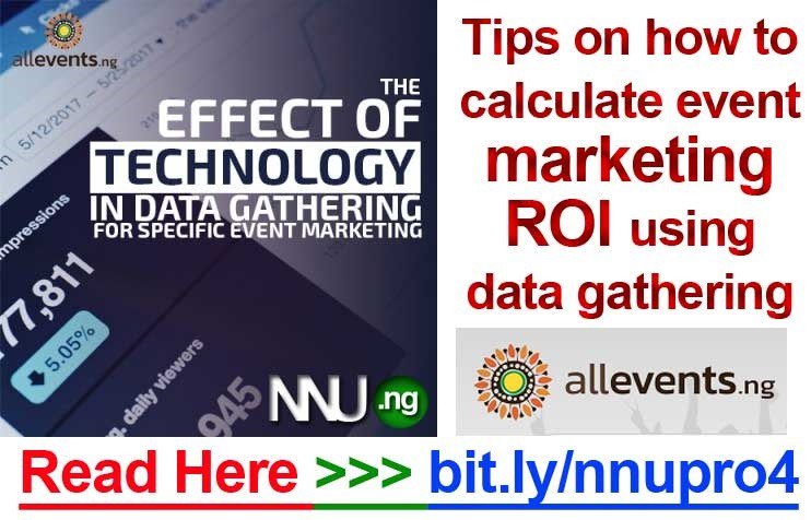 Isahpeter6's tweet photo. NNU_Income - Tips on how to calculate event marketing ROI using data gathering - Read here >>> https://t.co/AUmNMeHZpc https://t.co/TiJ6l2wiA5