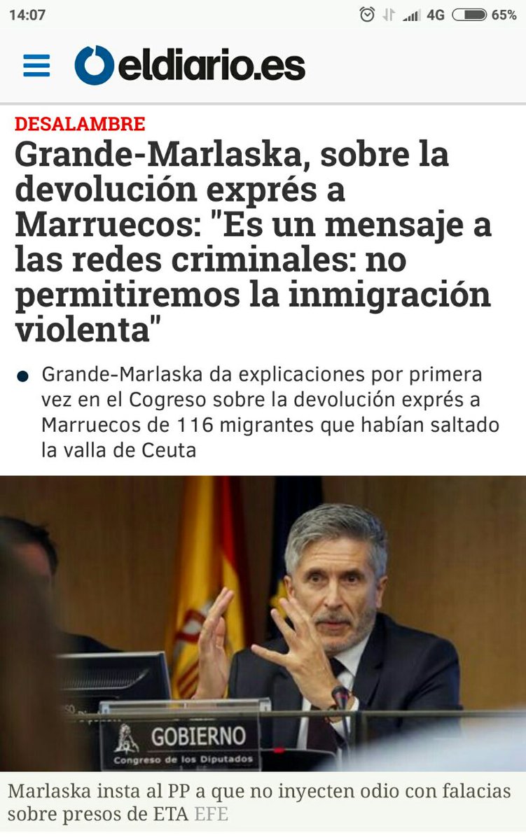xohanabc's tweet photo. "Marlaska insta al PP a que no inyecten odio con falacias sobre presos de ETA".
Y el discurso machacón que une "inmigración" con "violencia" o "criminal" para justificar que se vulneran los DDHH, ¿no inyecta odio y xenofobia? #EstePSOE juega con fuego.
#acogidadigna
#FronteraSur https://t.co/c0T0EGbKZd
