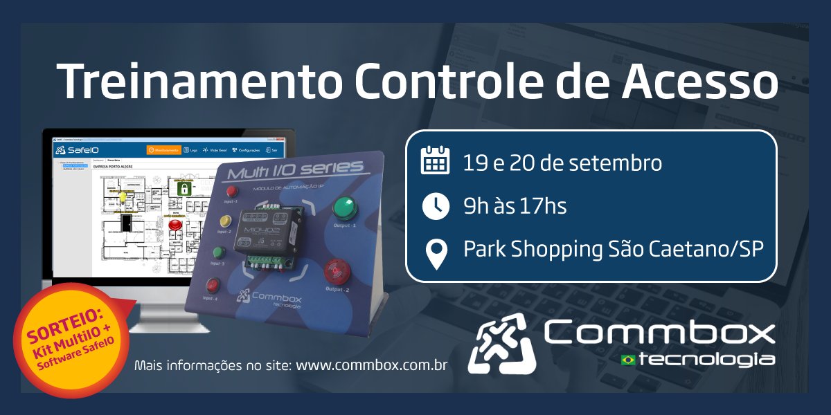 CommboxLTDA's tweet image. Participe do Treinamento de Controle de Acesso da Commbox com sorteio de um Kit MultiIO + Software SafeIO. #segurancaeletronica #segurancacorporativa #automacaoemseguranca ⬇️⬇️⬇️