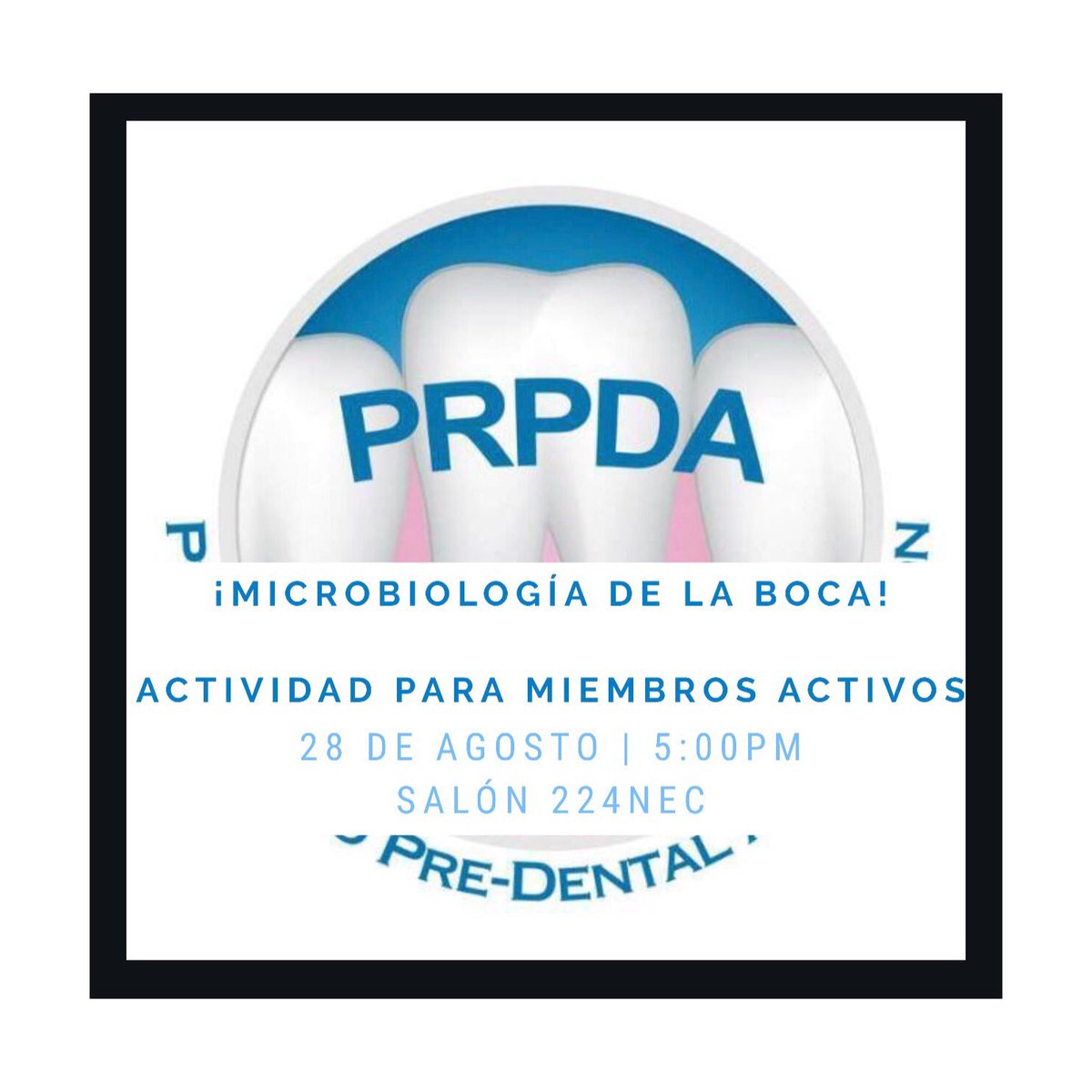 predentales's tweet photo. 🙌🏽¡Ayer 28 de agosto!🙌🏽 Pre dentales participando de la actividad “Microbiología de la boca” junto con el técnico José Efraín Berrios . ¡Gracias por participar!
#predentales2018 #PRPDA https://t.co/FBx4GeAfE2