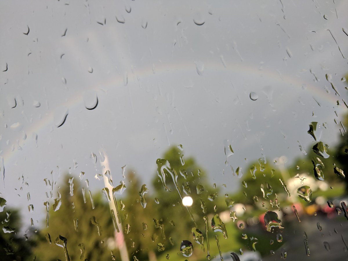 Beautiful rainbow shared with first period...encouraged them to go to the windows and look.  Great start to the day.  #ejshspanthers