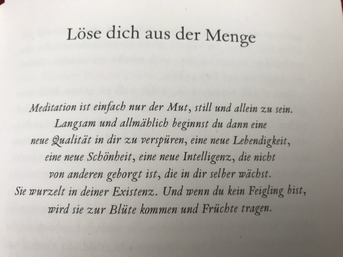 CyrillEstermann's tweet photo. Aus dem Buch #MUT von #OSHO https://t.co/33Ikc96vro
