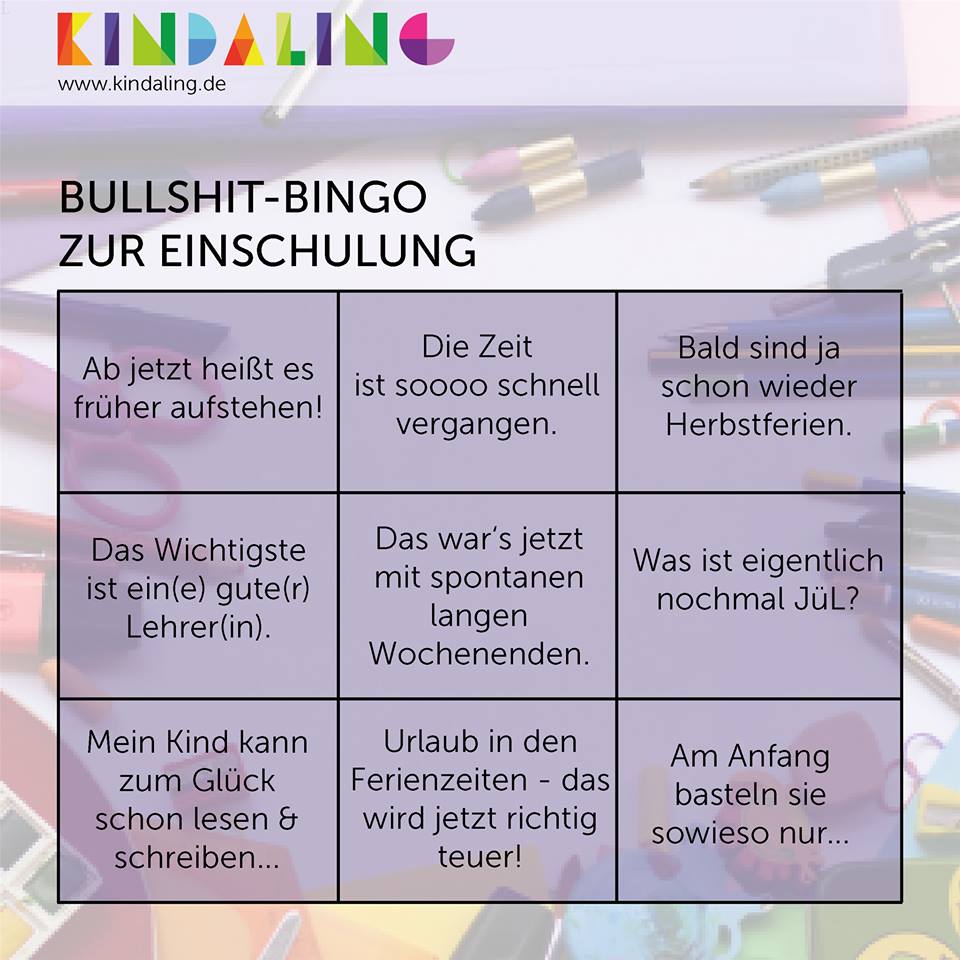 KindalingDE's tweet photo. Unser Bullshit-Bingo zum Schulstart der "Ertis"!
#berlin#berlinmitkind#sommerinberlin#hauptstadt#kinderaktivitäten#familie#sommer#kindalingberlin#sommerinberlin#guide#berlinwithkids#kinder#eltern#familienfreizeitguide#lustig#funny#kindersprüche. https://t.co/RbXwfidSrb