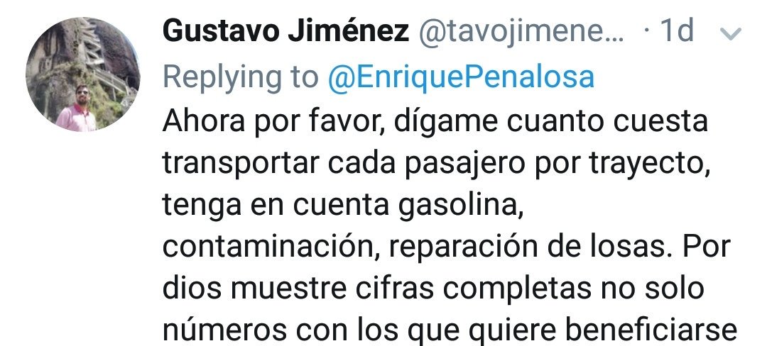 tavojimenez4's tweet photo. @EnriquePenalosa me bloqueó, no se si llorar de la felicidad o de la emoción porque se dio cuenta de semejante barbaridad que publicó https://t.co/eDrdGARFCX