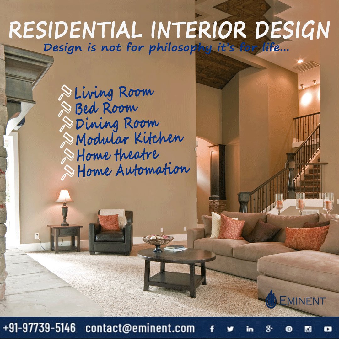 eminentllp's tweet photo. Design is not for philosophy,it's for life! Our Residential Interior Design Service designs all essential parts of your home to make it feel like HOME. 
-Living Room 
-Bed Room 
-Dining Room 
-Modular Kitchen 
-Home Theatre
-Home Automation
 #residentialinteriordesign https://t.co/uqEWqmtkgk