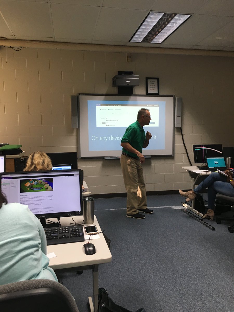 Can't wait to get all-up in <a href="/PlayCraftLearn/">Minecraft Education</a> Minecraft Education today with my <a href="/ITSCCSD/">Instructional Technology Cherokee County Schools</a> friends!! Thank you <a href="/BSmrstick/">Bradley Smrstick</a> for leading us today!! <a href="/CherokeeSchools/">Cherokee Co. Schools</a> <a href="/Minecraft/">Minecraft</a>