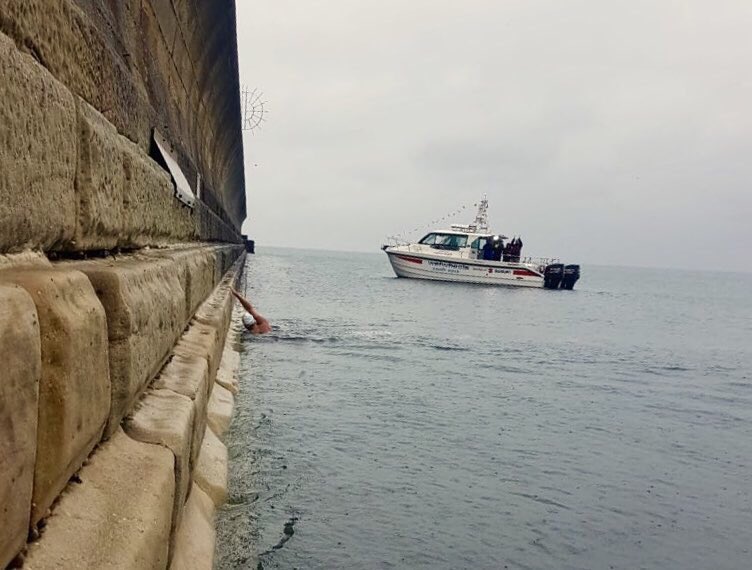 I’ve just touched Dover harbour wall. That’s the end. 530kms in 49 days. I’ve done my bit, now it’s time for Government to do theirs. #TheLongSwim