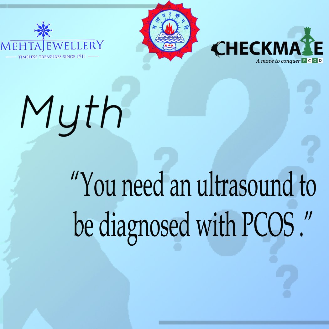 CheckmatePcod's tweet image. Since the presence of cystic ovaries isn&apos;t a requirement for PCOS, a doctor does not have to give you an Ultrasound. It is necessary only if you don’t meet the criteria for hirsutism or irregular periods and PCOS is still suspected.
#CheckmatePCOD #ConquerPCOD #pcos #pcod #myth