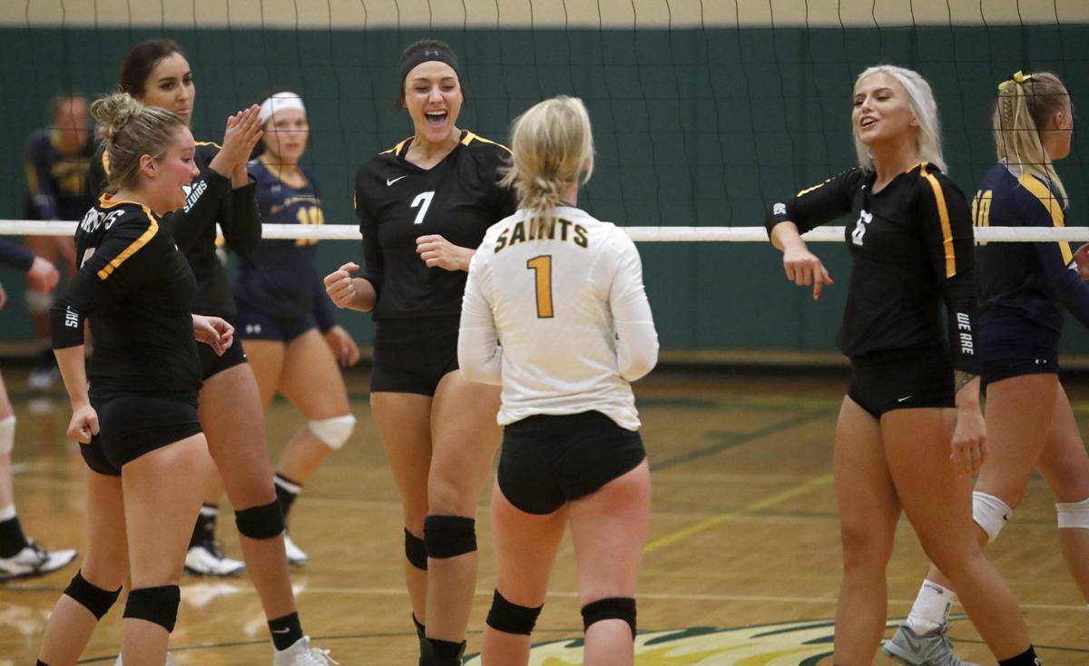 aberdeensports's tweet photo. #SportsPageOne: The @PresentationPC volleyball team found themselves in the win column Tuesday after a 3-1 victory over Mount Marty: https://t.co/TXosWIo0lr https://t.co/9ASlgiO8Yq