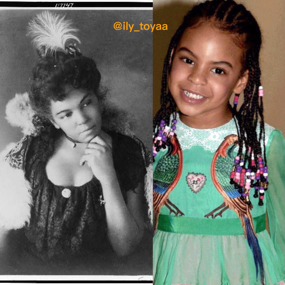 1899 vs 2017Egyptian Woman VS Blue Ivy Carter