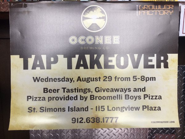 OCONEE Tap Takeover Today! - eepurl.com/dFugpD