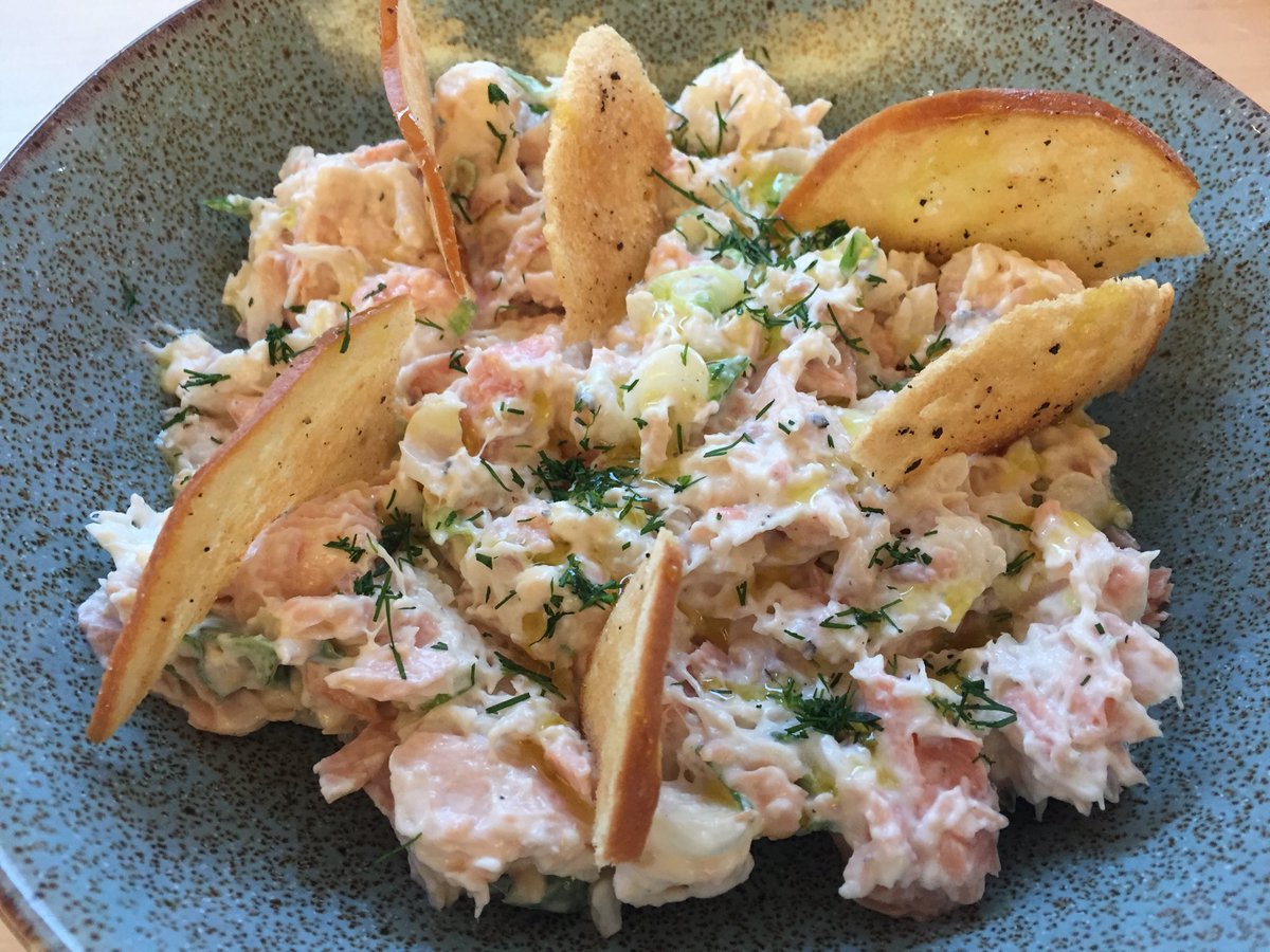 Smoked whitefish salad makes a rare appearance in London this week ⁦<a href="/JamShedSupper/">Jam Shed Supper Club</a>⁩ on top floor of the Festival Hall, courtesy of ⁦<a href="/MasterChefUK/">MasterChef UK 🍴</a>⁩ star ⁦<a href="/EmmaSpitzer/">Emma Spitzer</a>⁩: