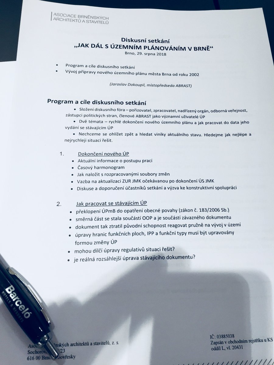 kunc_zidenice's tweet photo. Účastním se jakožto předseda @TOP09Brno, a také místopředseda výboru pro ÚP a dopravu #JMK, diskuzního fóra Asociace brněnských architektů a stavitelů #ABRAST na téma "Jak dál s územím plánováním v Brně". 
Jeho současný stav způsobuje neúměrné zdražování nemovitostí. https://t.co/4ugRLkPoiF