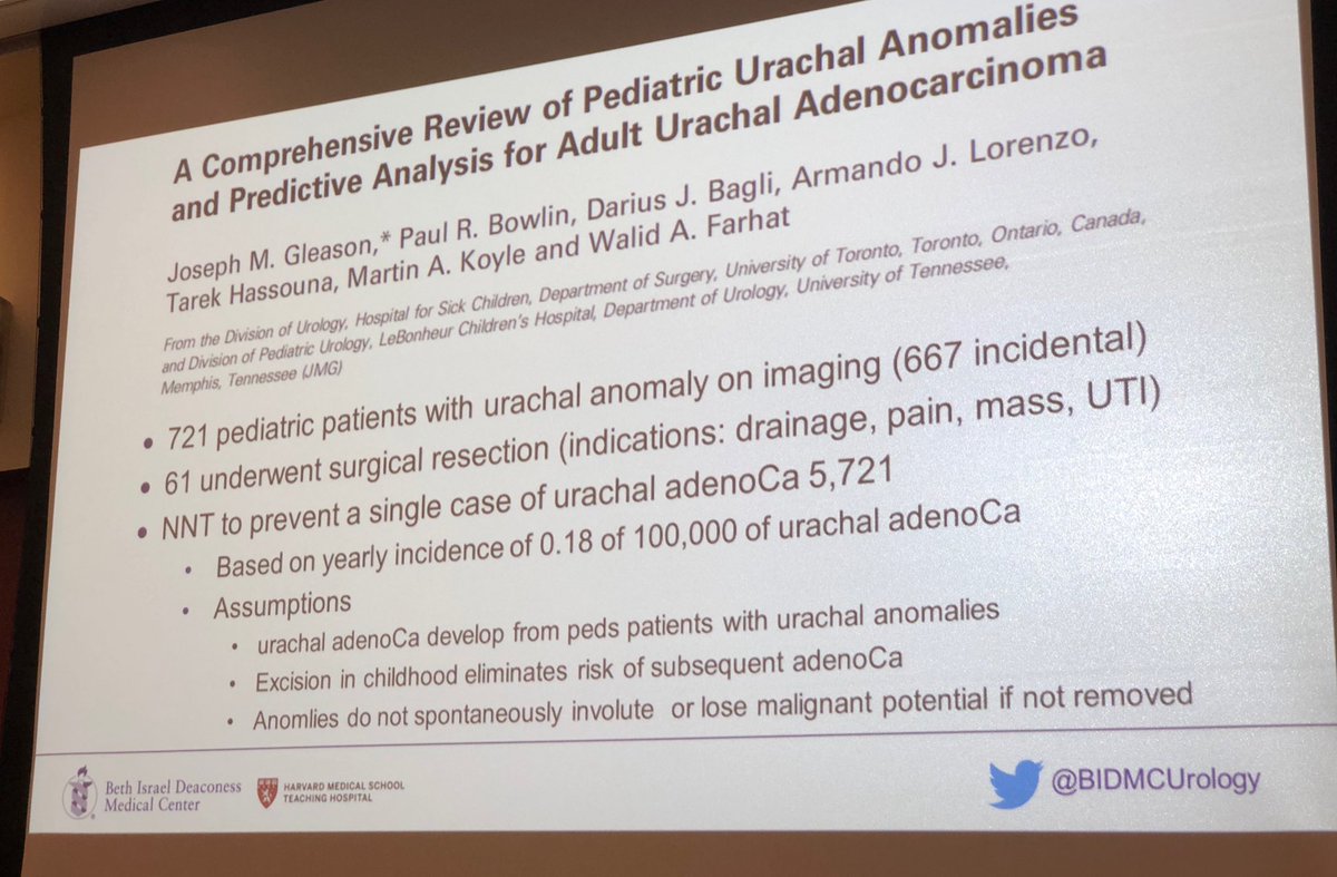 BIDMCUrology (@bidmcurology) on Twitter photo Over 5000 pediatric urachal anomalies need to be resected to prevent 1 urachal adenoCa <a href="/BIDMCUrology/">BIDMCUrology</a> rounds Over 5000 pediatric urachal anomalies need to be resected to prevent 1 urachal adenoCa <a href="/BIDMCUrology/">BIDMCUrology</a> rounds