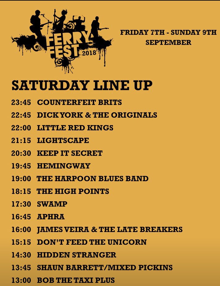 TheHighPoints's tweet image. @ferryfest is coming up soon and we can’t wait to play! — 6:15pm come down and let’s get groovin #festival #ferryfest #indie #funky #live #newsongs #needyourlove #thehighpoints