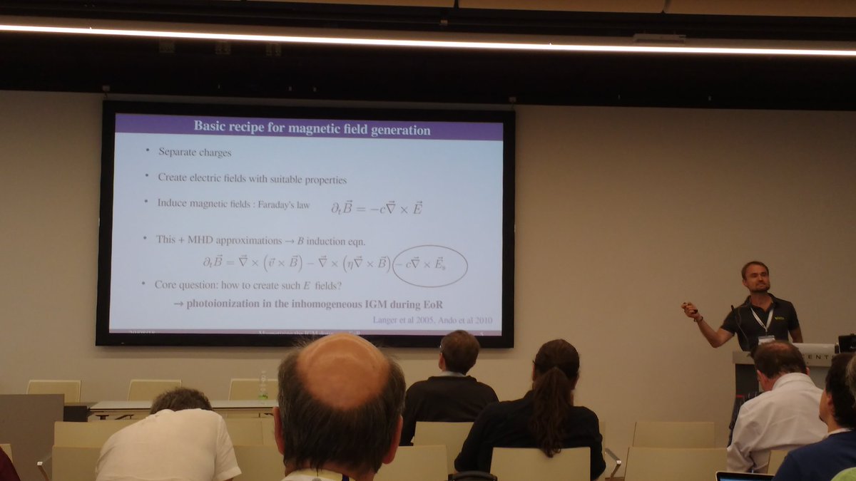 LauraMFissel's tweet image. A recipe for creating magnetic fields in the early universe by Mattieu Langer #IAU2018 #FM08