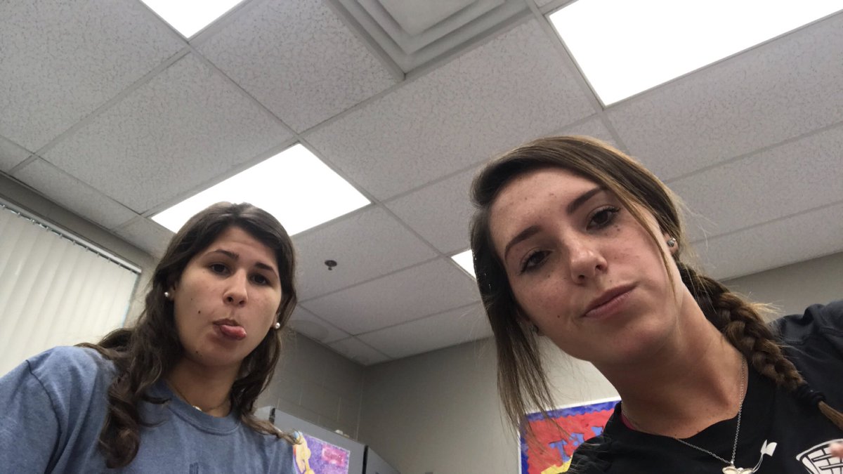 LBGirlsLax's tweet photo. reporting live from the Seniors Office. here are your 2018-19 szn tweeters. We go by Charlotte and Beatrice (beatri-che), we’ll let you figure out who’s who. https://t.co/s7IXZdqwLt
