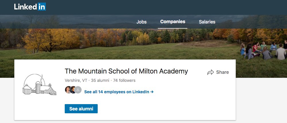 Alumni: do you use LinkedIn? You can now officially add TMS to your profile under Education. This will link you to the school's page, where you can view data on our alumni body (under "See alumni"). It's a great tool for alumni networking!  bit.ly/2BZXLsZ