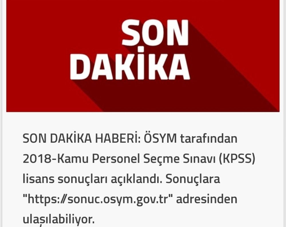 Son Dakika ! Kpss Lisans sonuçları açıklandı.