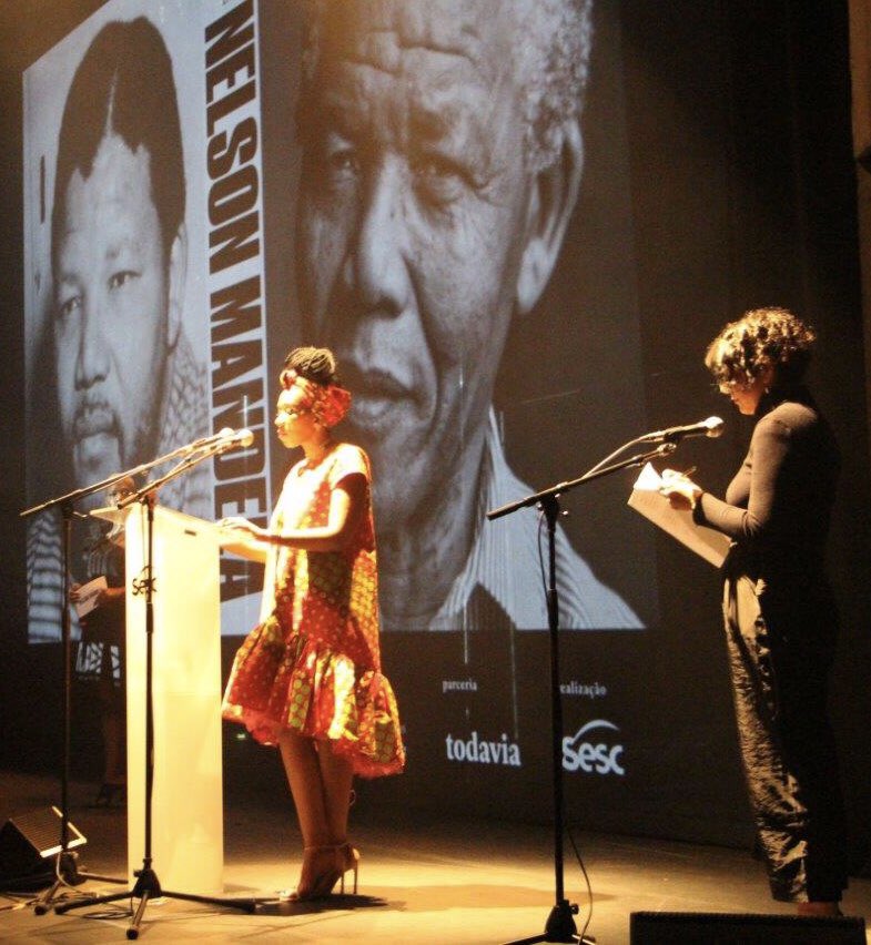 NelsonMandela's tweet photo. The Prison Letters of Nelson Mandela reveals the heroism of a man who refused to compromise his moral values in the face of extraordinary punishment. The# book was recently launched at an event in Brazil #PrisonLetters #NelsonMandela #BeTheLegacy #Mandela100 https://t.co/6AuRQYYAPo