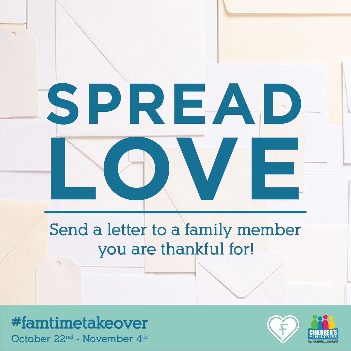 ChildsMinNAD's tweet photo. Wednesday Challenge for you! Take a few moments and physically write a letter to a family member and remind them that they're loved. Go ahead! You won't regret it! #FamTimeTakeOver #ChildMinNAD https://t.co/1IGy6CpHVf